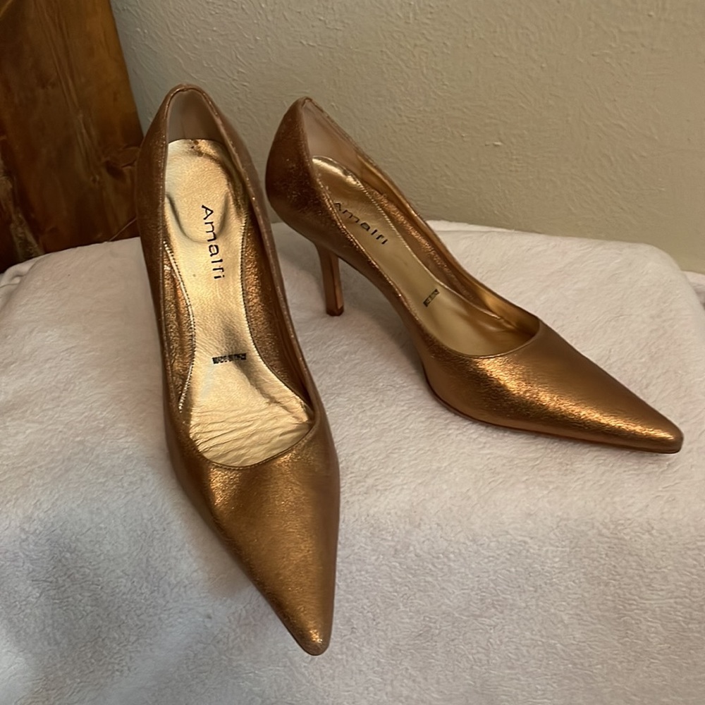 Gold Amalfi Vero Cuoio Heels
